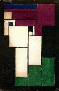 Theo van Doesburg Design for Stained-glass Composition Female Head. oil painting